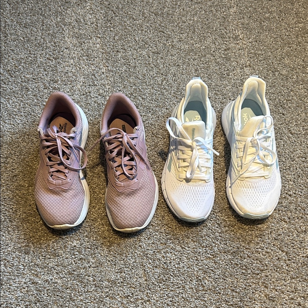 Reebok Women's Athletic Shoes in Pink and White